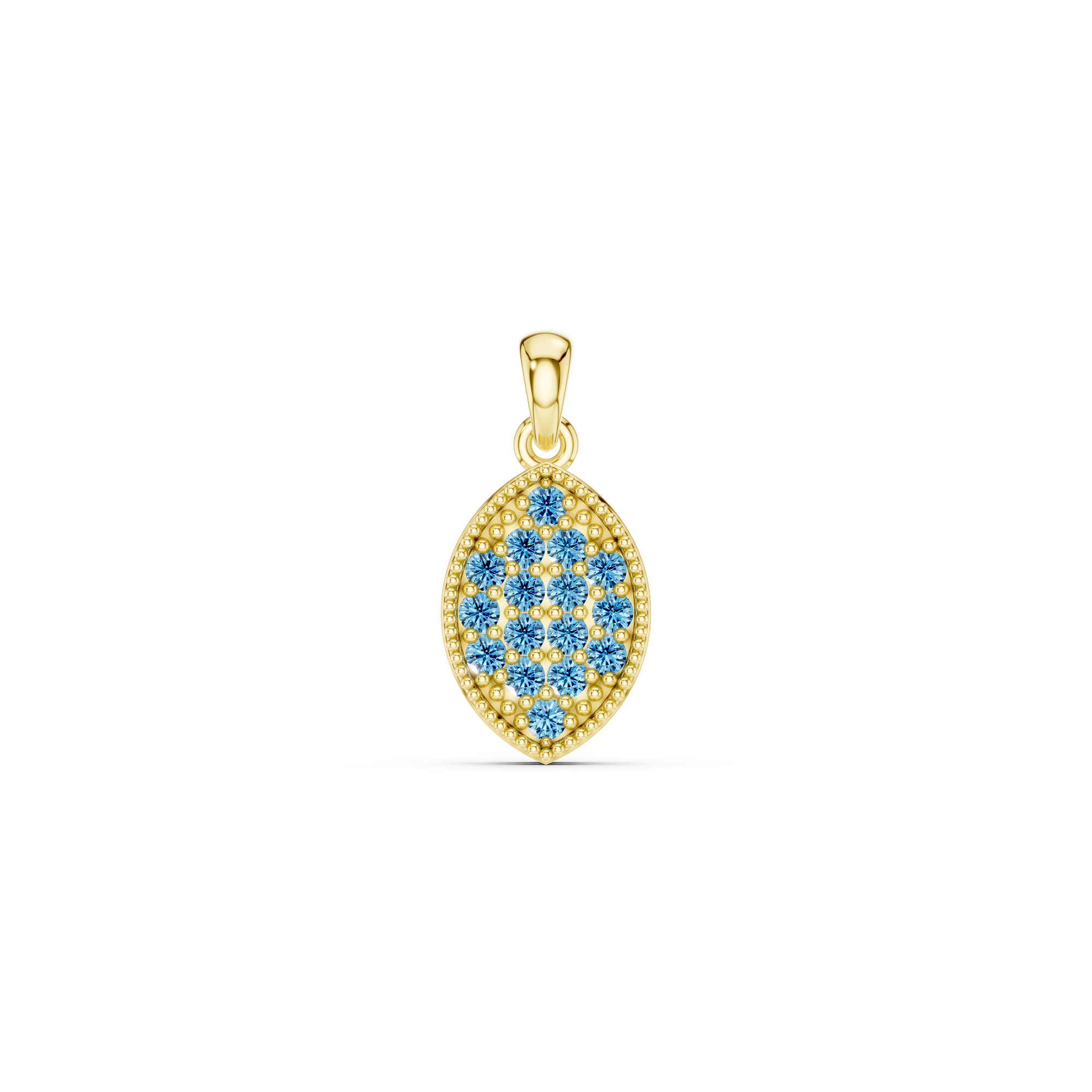 Altın Oval Kolye Ucu